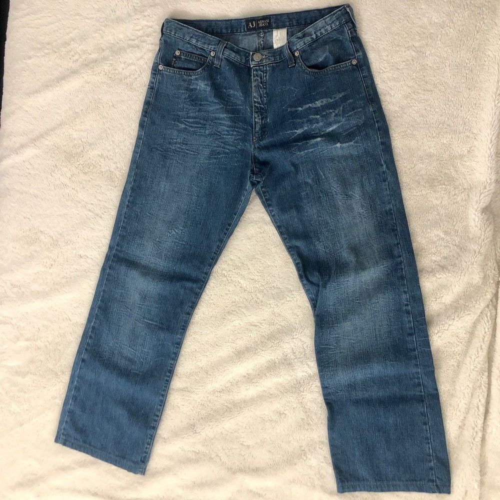 ARMANI JEANS VINTAGE DESIGNER SIMIN T ÍNDIGO SERIES NO 002 DISTRESSED JEANS 31